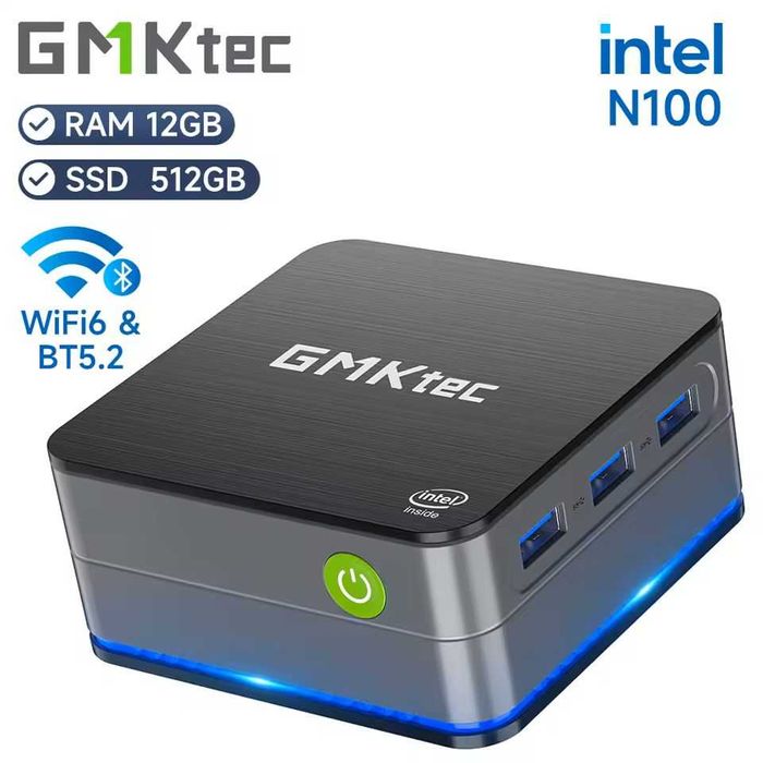 Міні ПК GMKtec G2 Mini PC N100 12GB/512GB