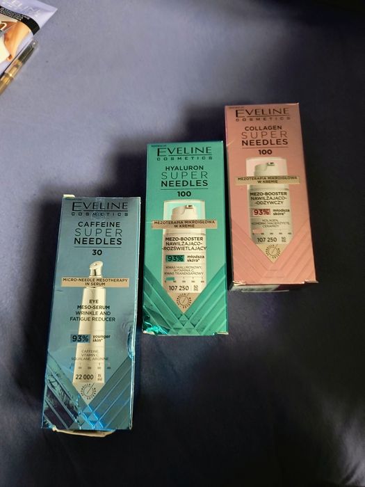 Krem pod oczy + 2 kremy z mikroigłami Eveline