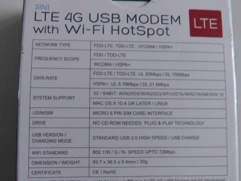 Router Modem LTE WiFi 4G 3G
