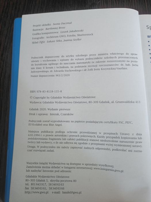 Matematyka z plusem 2 podręcznik do liceum i technikum zakres rozszerz