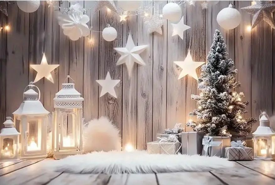 Tło fotograficzne świąteczne gwiazdki