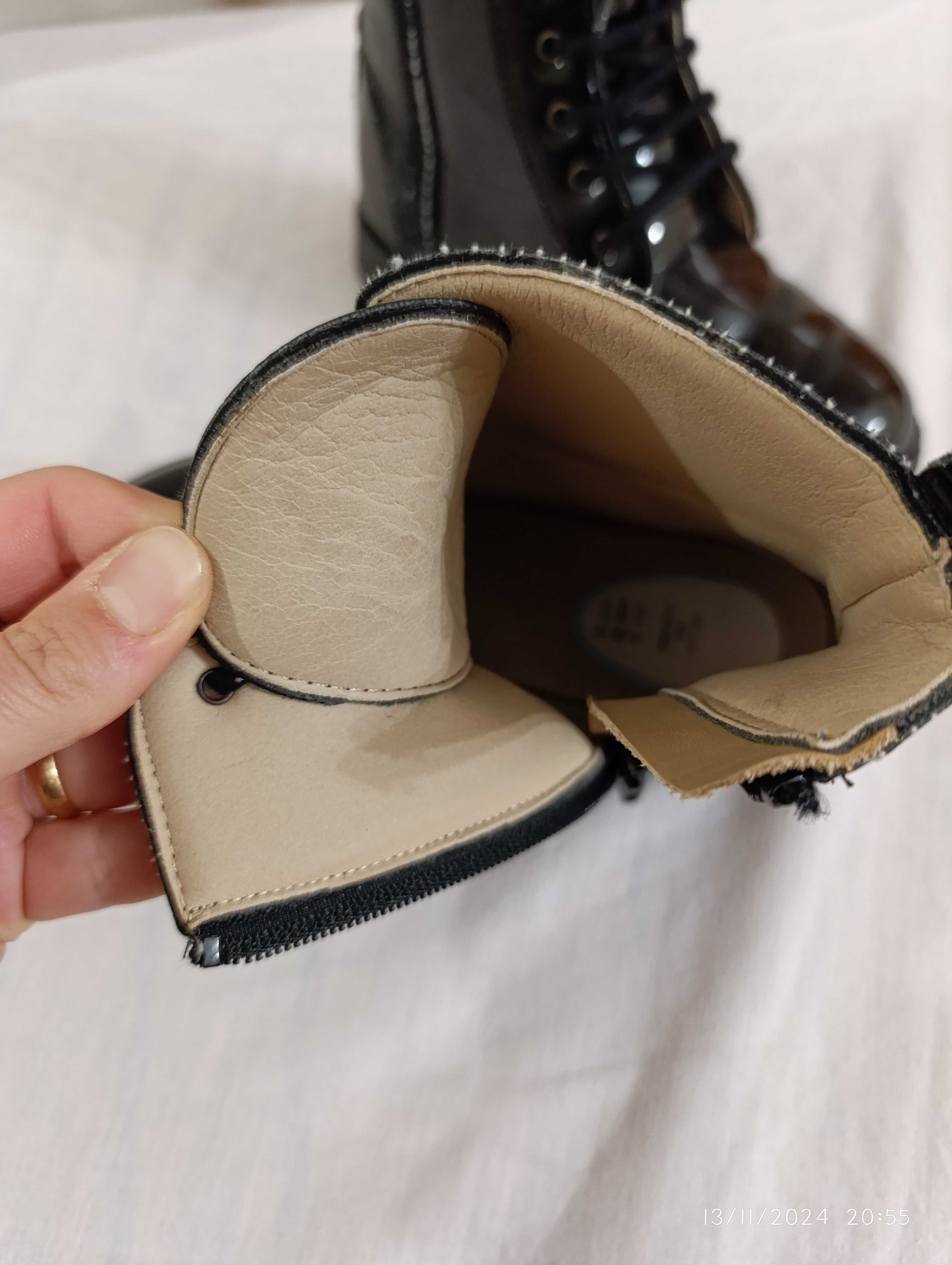 Botas verniz preto