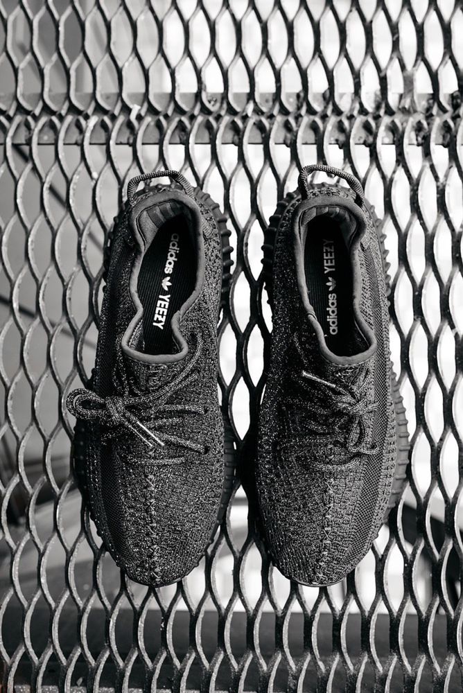 Кросівки чоловічі Adidas Yeezy Boost 350 Black Люкс Рефлектив