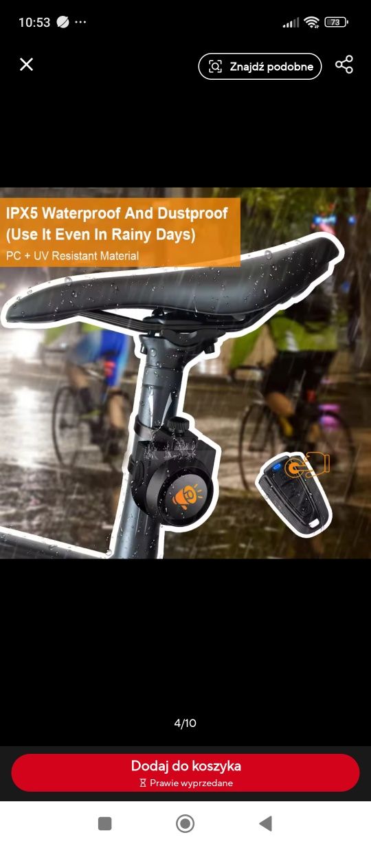 Alarm A2 rowerowy 115dB