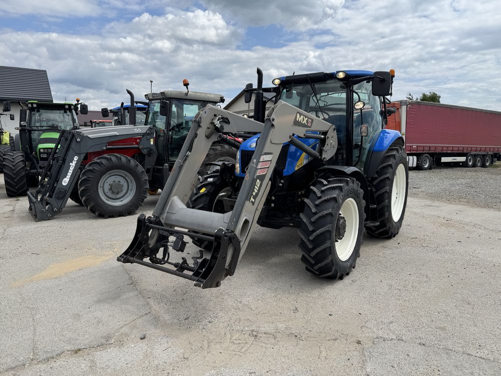 New Holland t6010, 12r z ładowaczem nowe opony brutto