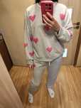 Dresy damskie serca oversize bluza spodnie
