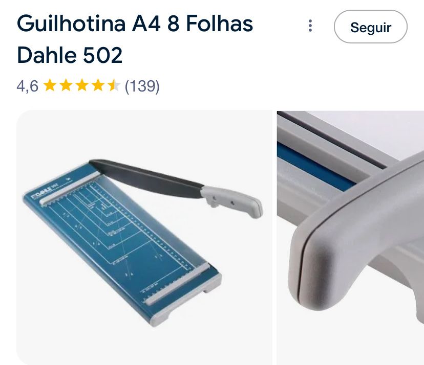 Guilhotina Dahle 502 como nova