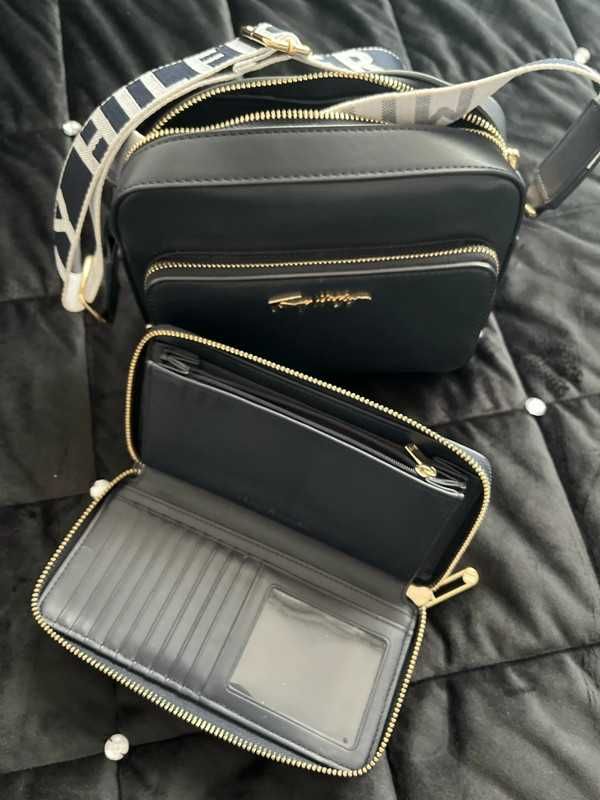 Tommy Hilfiger duży portfel granatowy