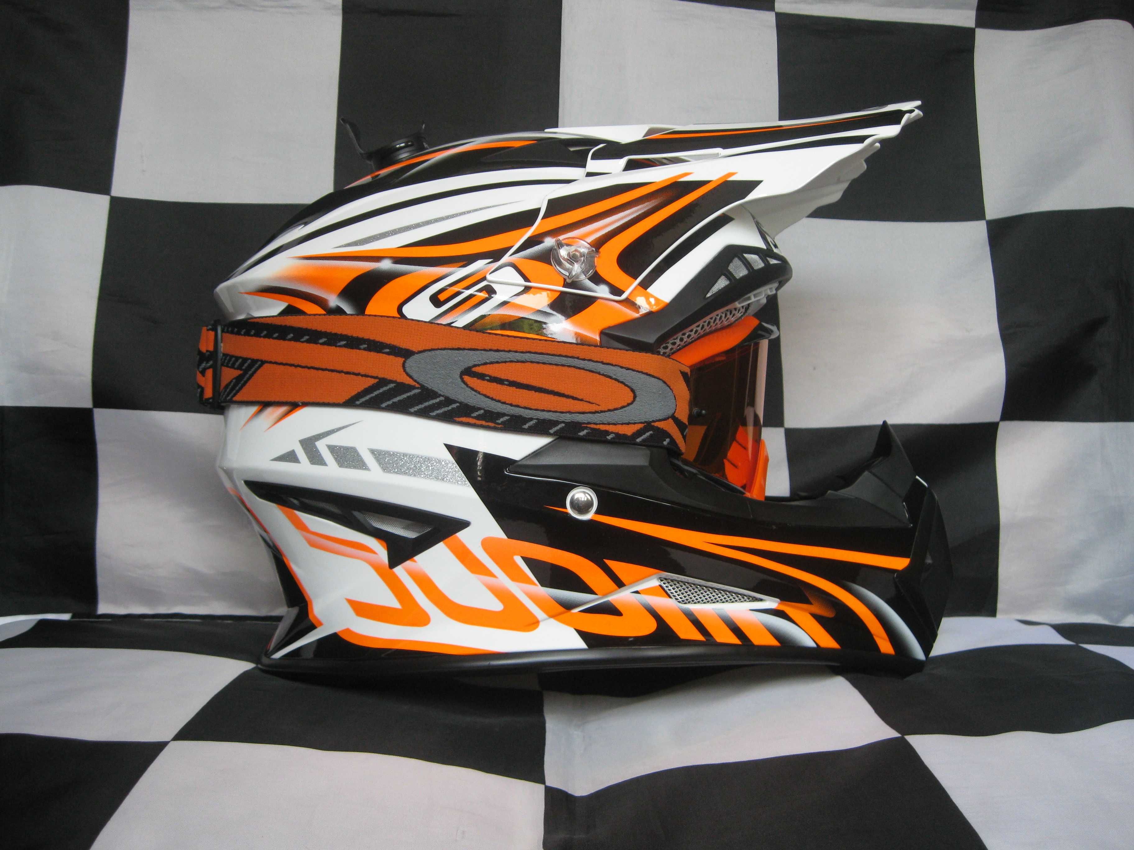 Kask enduro SUOMY RUMBLE rozm.L 59-60cm + gogle OAKLEY PROVEN KTM