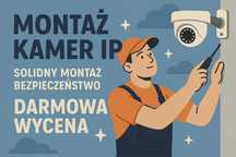 Monitoring kamery IP bezpieczeństwo montaż wycena