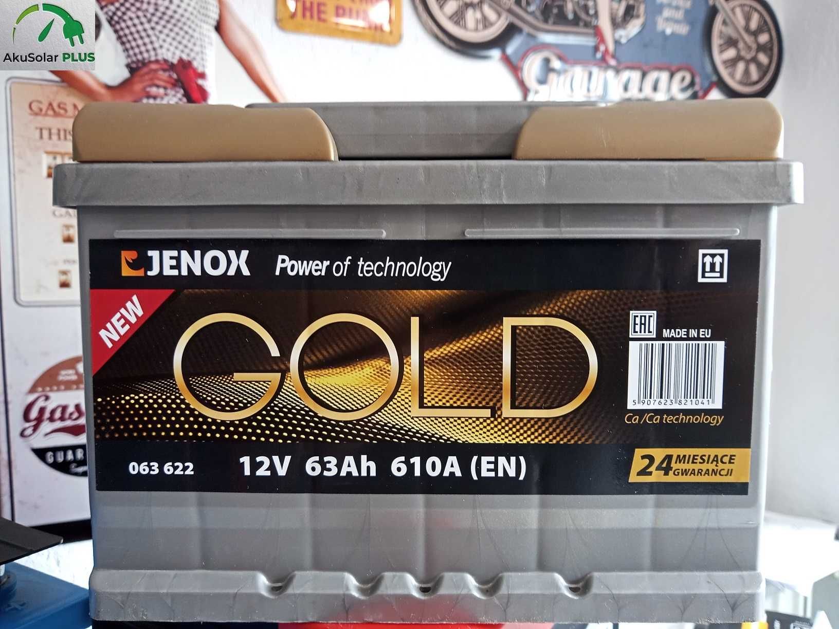 Akumulator Jenox Gold 63Ah 610A P+ tel:791x317x644