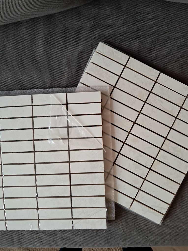 Mozaika ceramiczna biała matowa