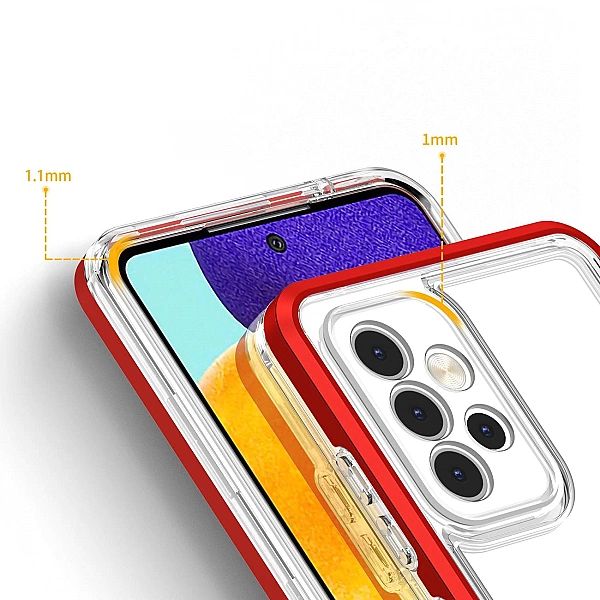 Clear 3in1 etui do Samsung Galaxy A13/5G żelowy pokrowiec z ramką czer