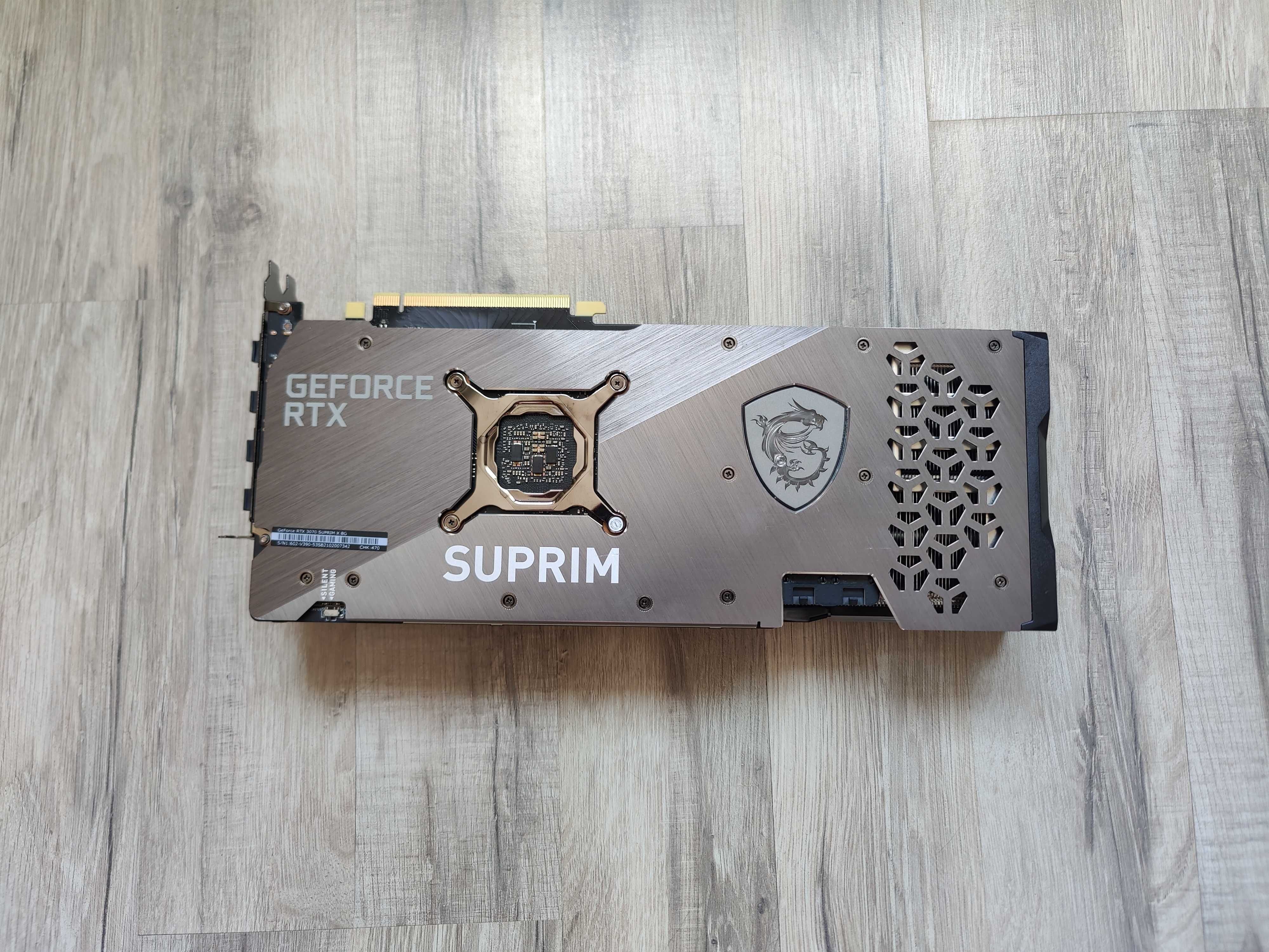 Відеокарта MSI GeForce RTX 3070 SUPRIM X 8G 8GB GDDR6 256bit