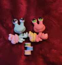 Figurki LITTLEST PET SHOP krab pustelnik: #782 i #62 + dodatek