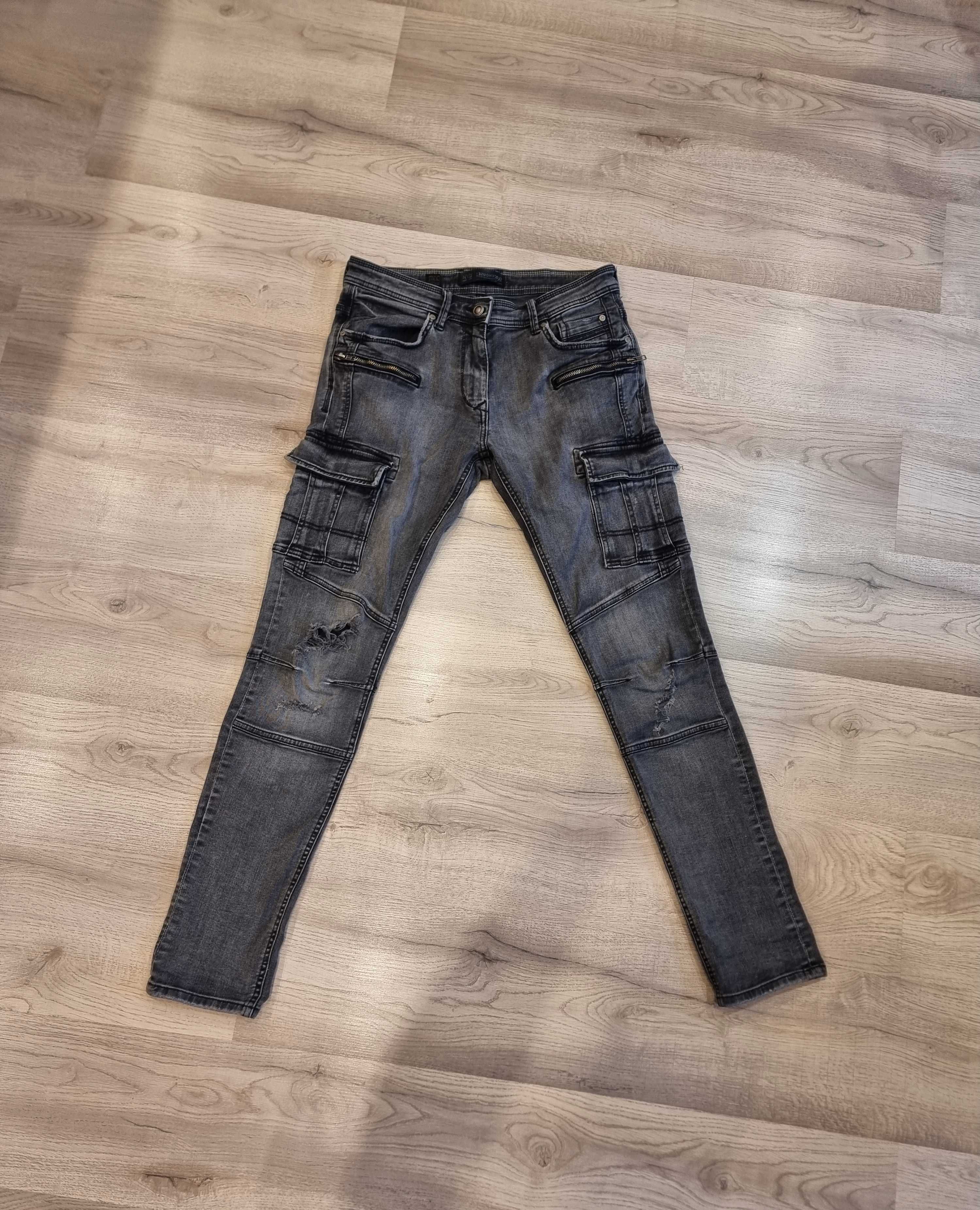 Skinny jeans roz. M W32/L34 dziury