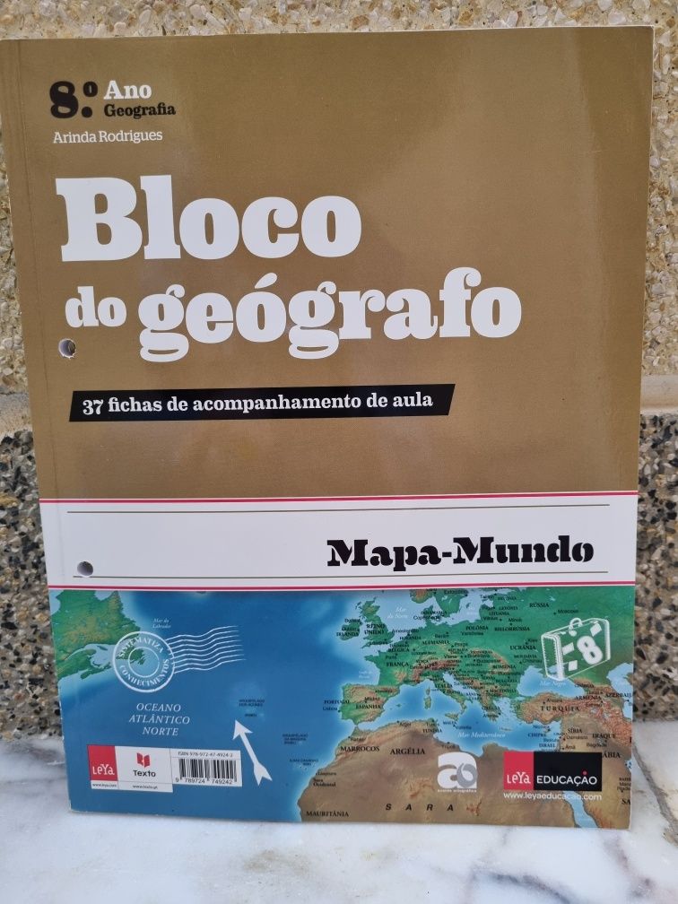 Caderno de Actividades 8.ano Geografia Mapa-Mundo