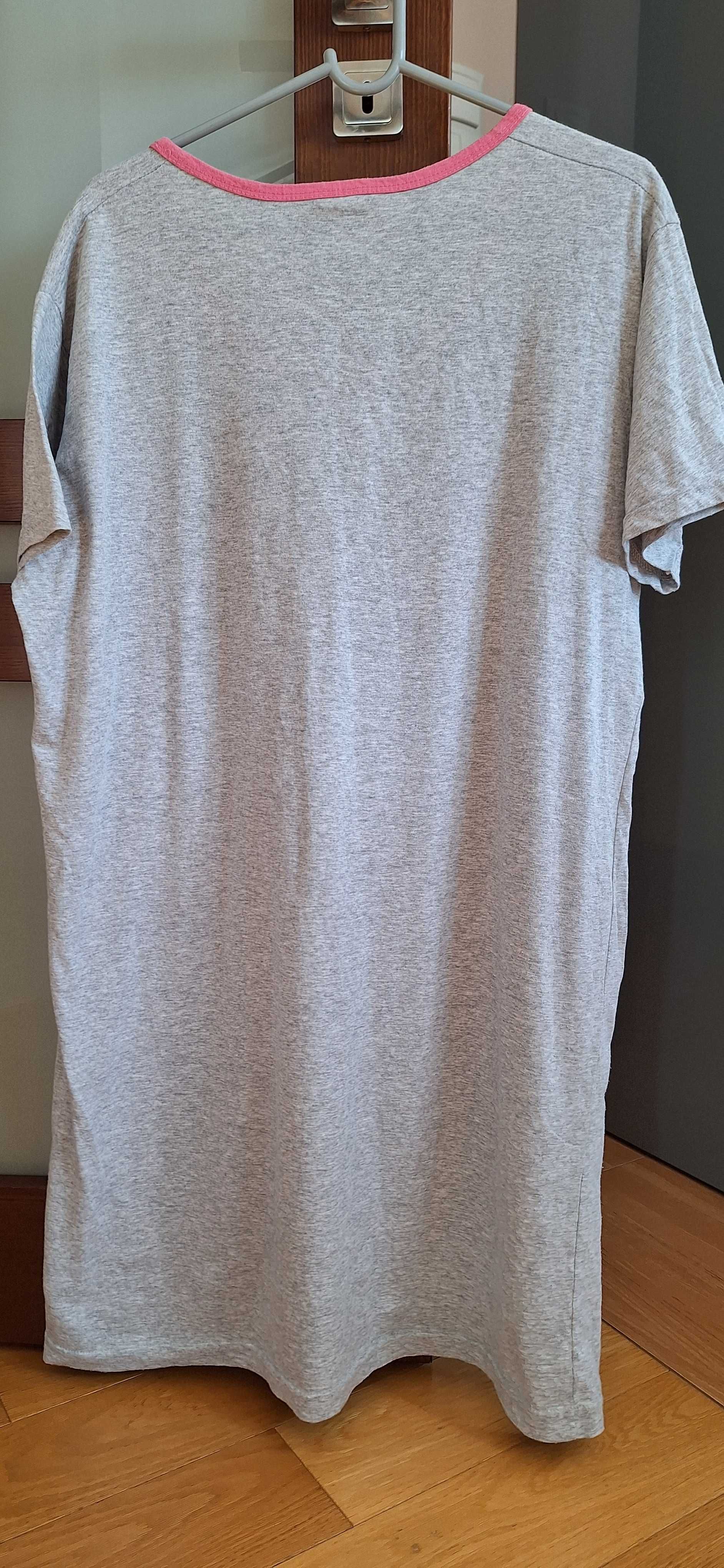 Koszula nocna 2XL do karmienia, bawełniana z motylkami