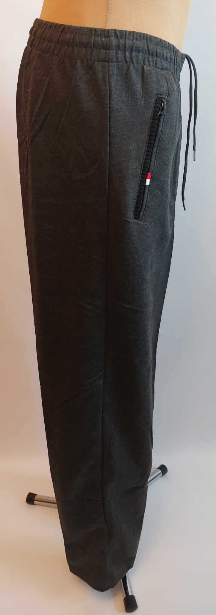 Spodnie męskie dresowe grafit bez ściągaczy LINTEBOB Y-47169-LK r 5 XL