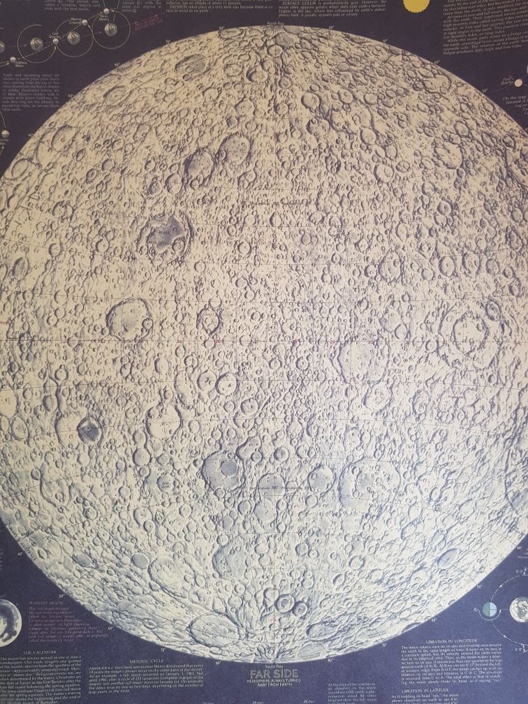 Duży plakat The Earth's Moon Księżyc 48×70 cm