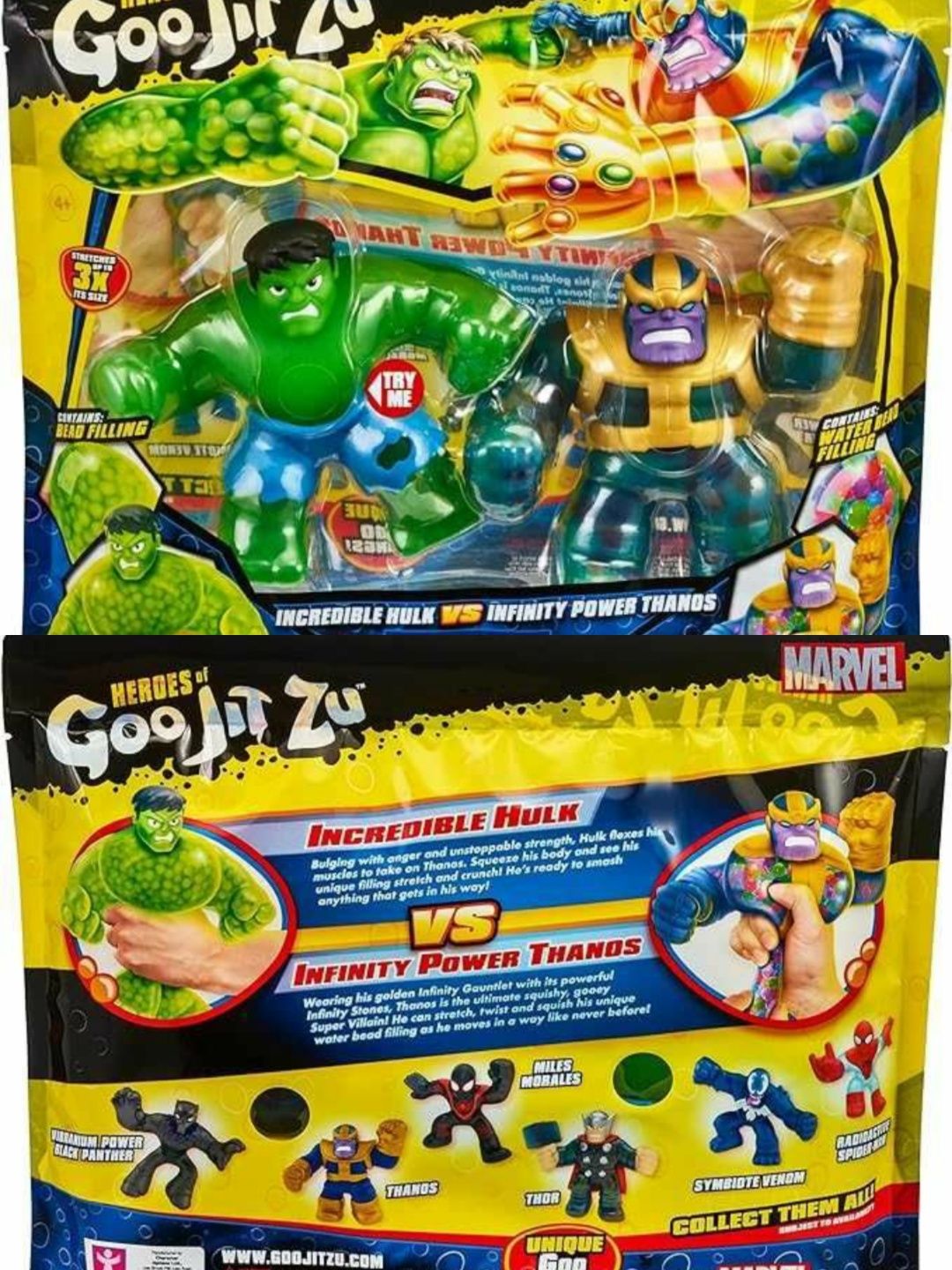 Heroes of Goo Jit Zu Marvel Hulk vs Thanos-  Герои Марвел Танос и Халк