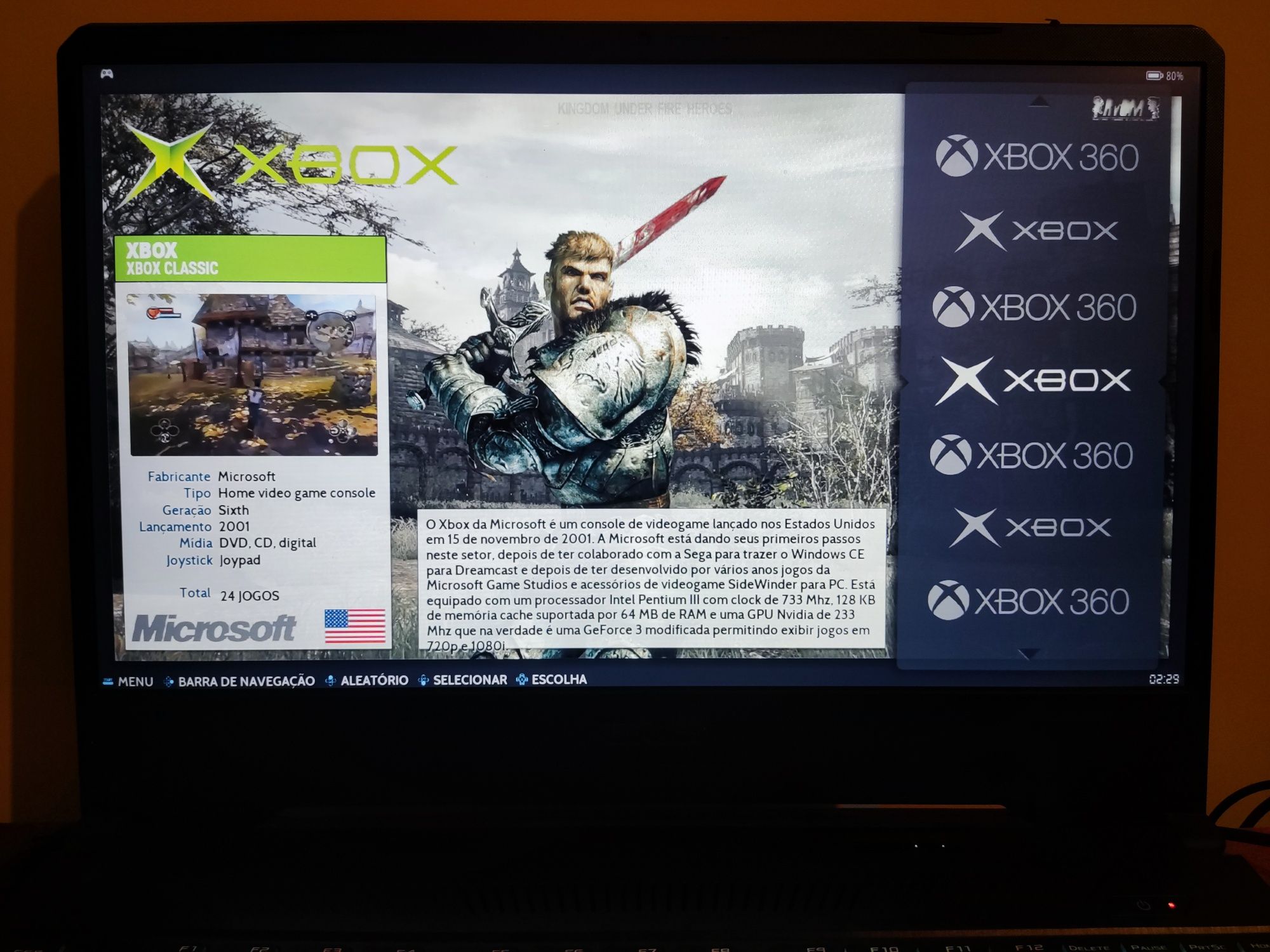 Retrobat Xbox 360 - 72 jogos