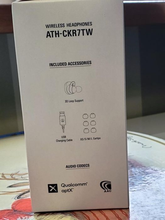 Беспроводные наушники Audio-Technica ATH-CKR7TWBK True Wireless с ЦАП