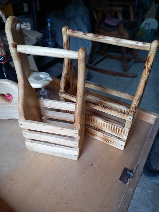 Подарунковий кошик для вина з дерева у подарунок