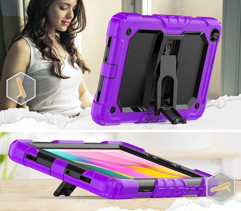 Etui do Samsung Galaxy Tab A 8.0" Pancerne z Podstawką Fioletowe