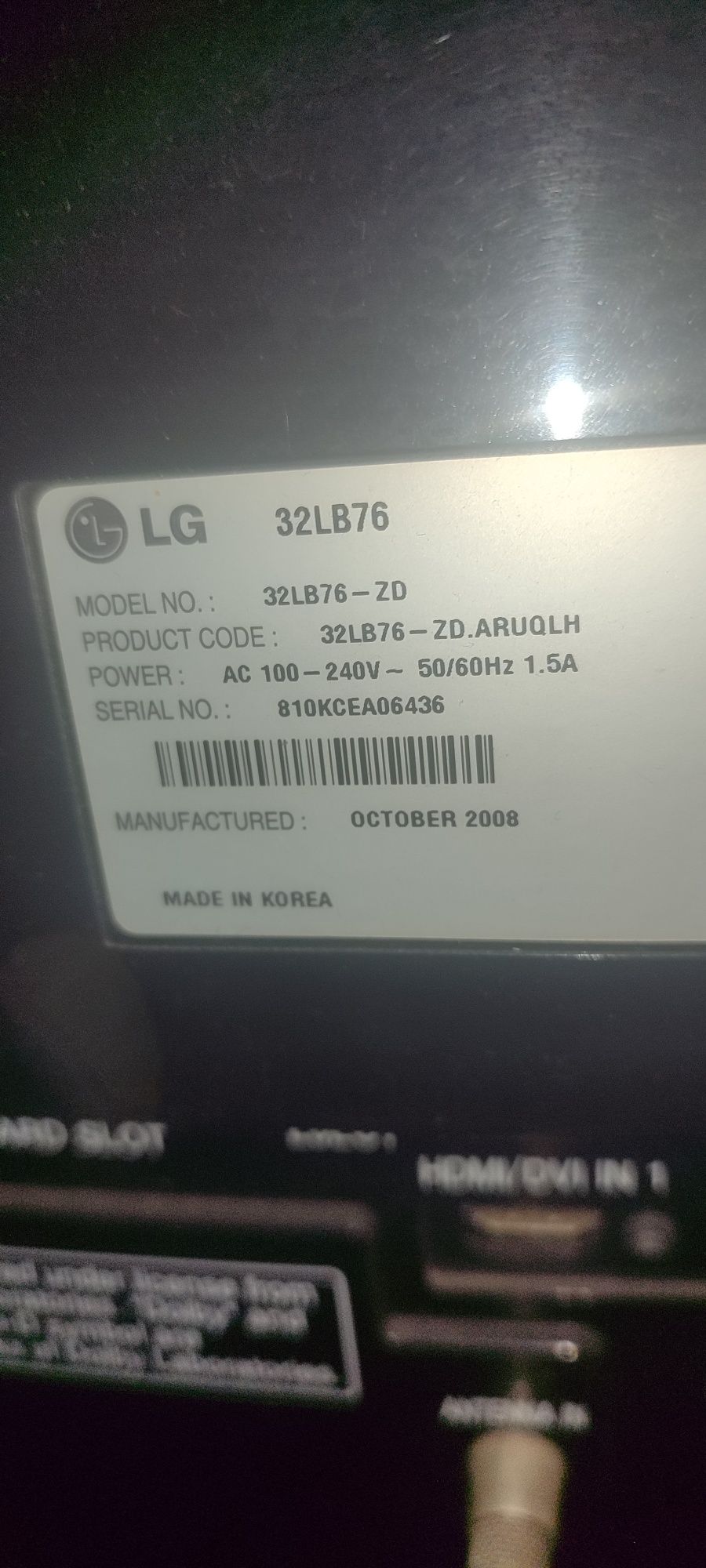 Телевизор LG 32LB76