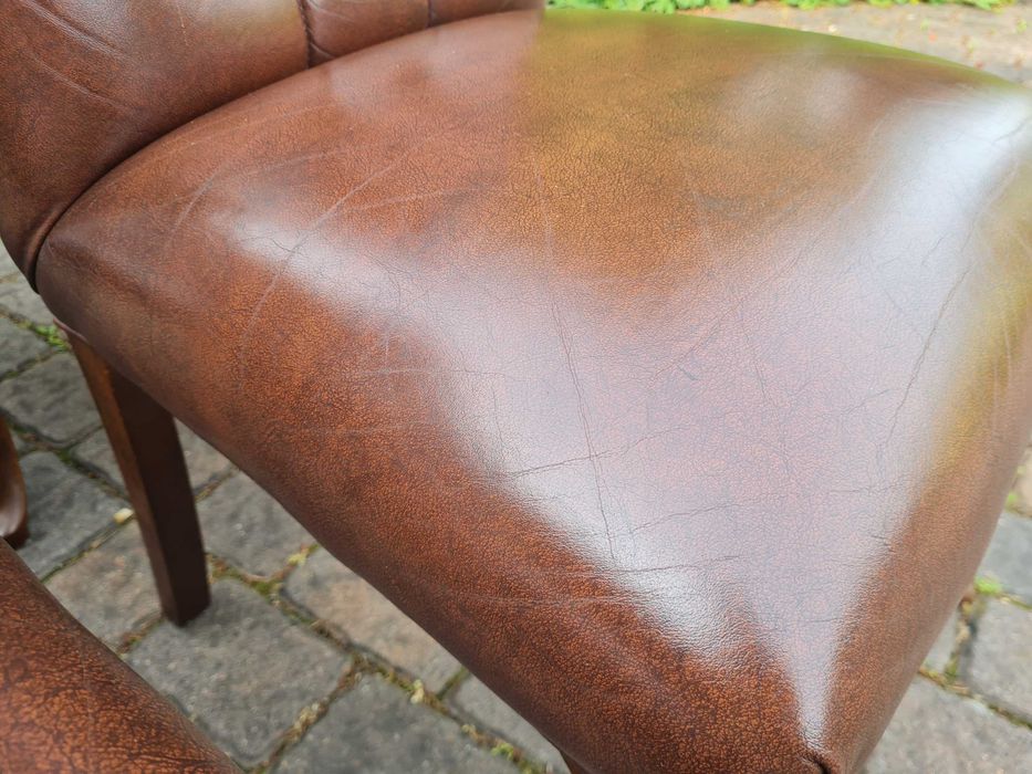 Krzesła skórzane zestaw 4szt. Krzesło stylowe