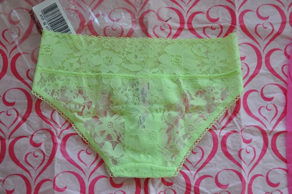 Nowe Victoria's Secret koronka brazyliany XS S VS figi nowe neon