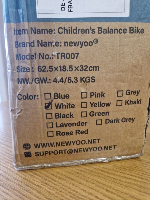 Rowerek dziecięcy trójkołowy New Yoo.