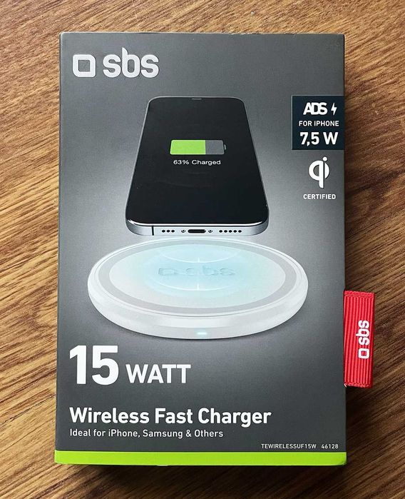 Szybka bezprzewodowa ładowarka indukcyjna SBS 15W