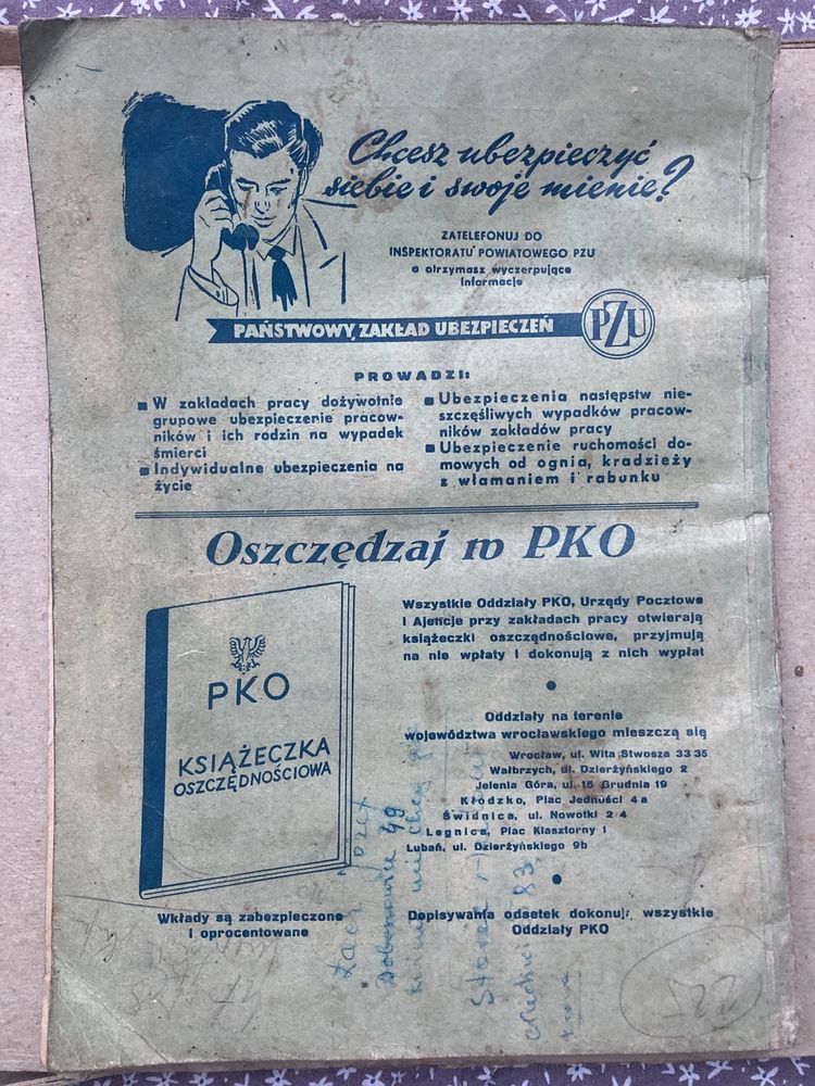 Książka telefoniczna województwo wrocławskie 1958 r.