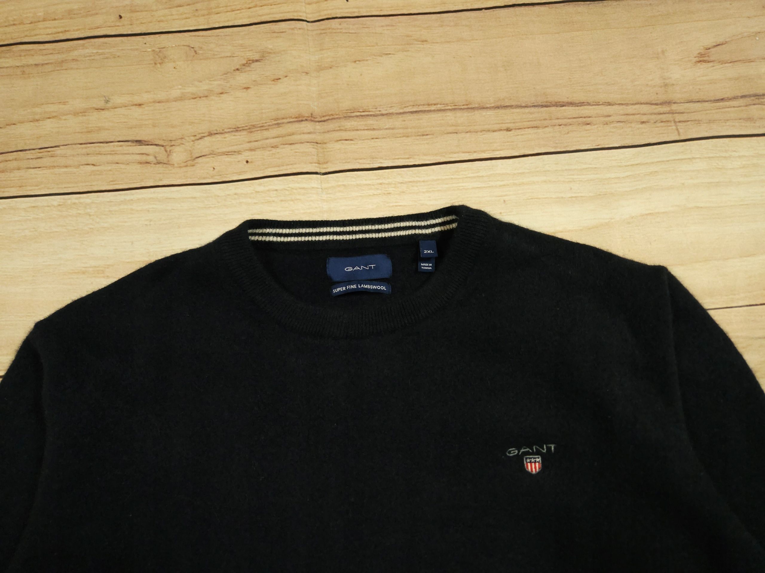 GANT Super Fine Lambswool Sweter Logowany r. 2XL (S)