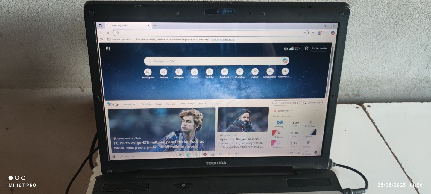 Portátil Toshiba satélite A200, Windows 10/ 120Gg SSD/ 4Gg RAM.