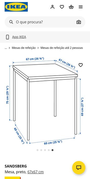 Mesa ikea quase nova