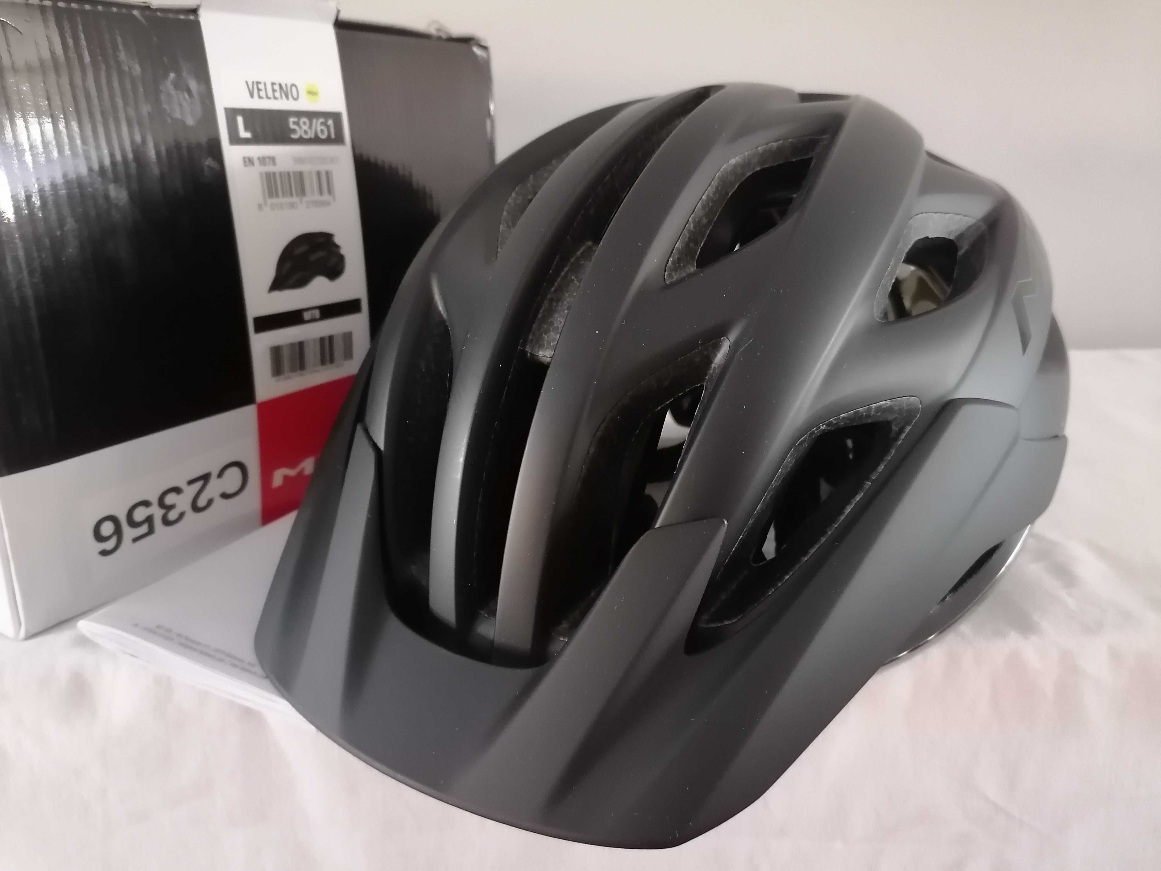 Kask rowerowy Met Veleno Mips Black L 58-61cm