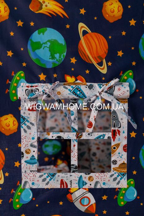 Великий Дитячий Вігвам 150х150х200см "Космос", Повний комплект