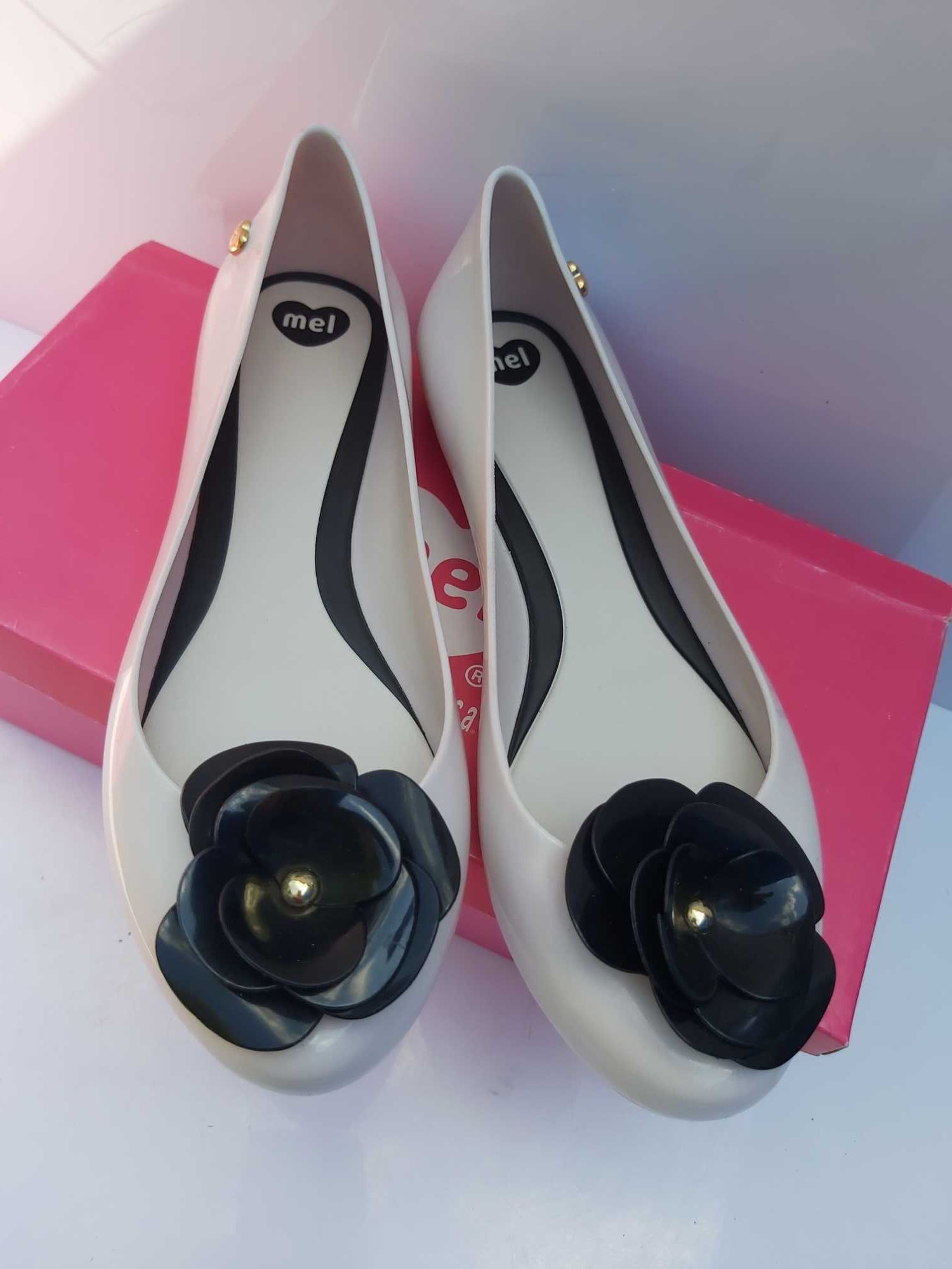 Balerinki MELISSA beż kwiaty mel pop viii sp ad 39 baletki
