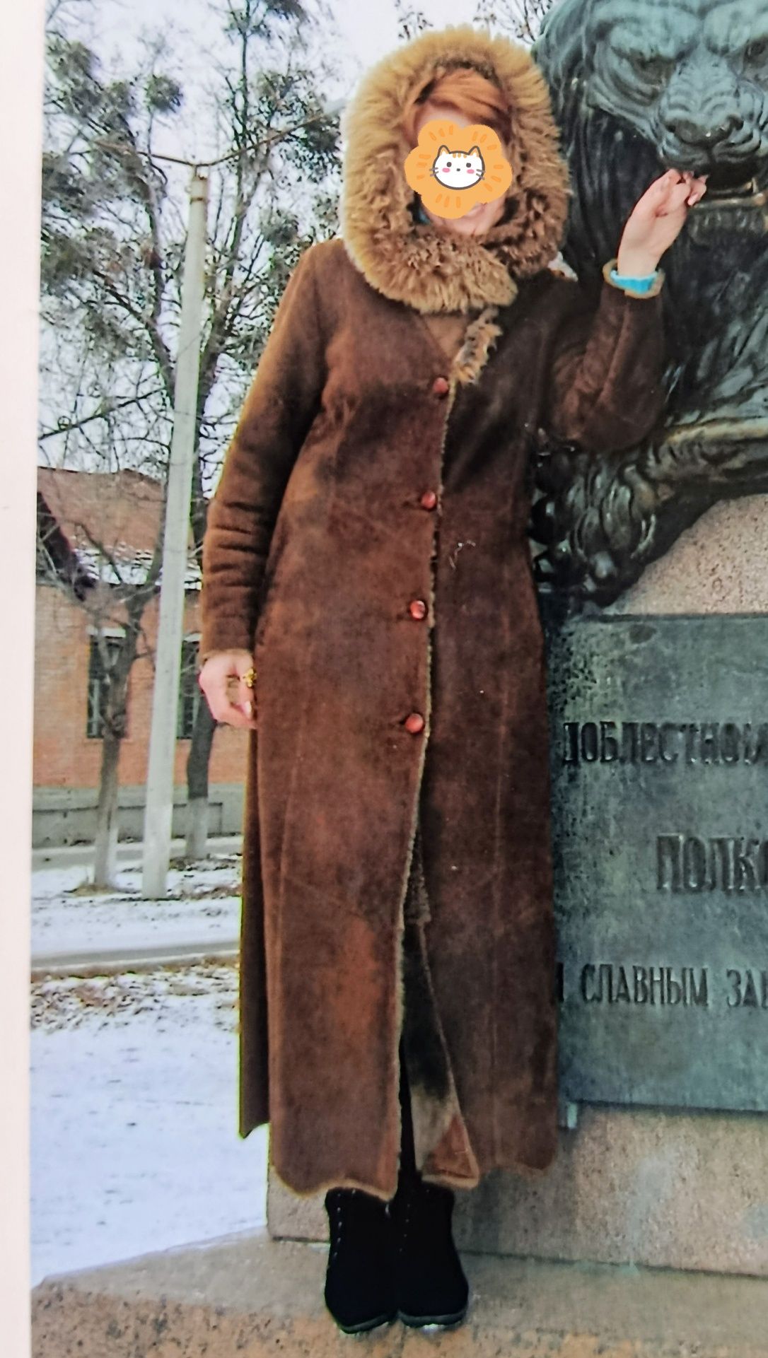 Довга штучна дублянка. Искусственная дубленка длинная. Пальто. Шуба