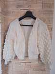 Sweter handmade, roz S, oversize,  wełna narzutka