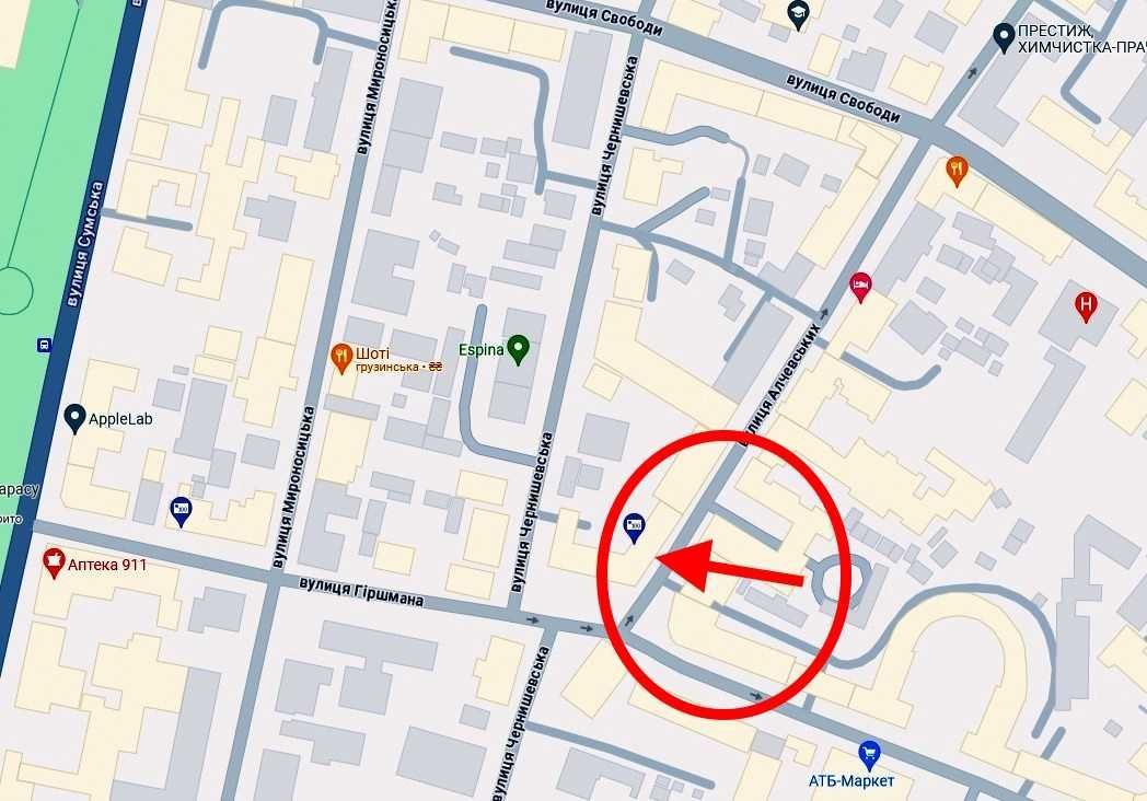 Магазин на перехресті 5-ти доріг у діловому центрі Харкова оренда