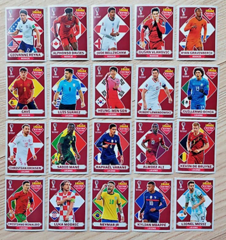 Qatar 2022 extra stickers base set completo