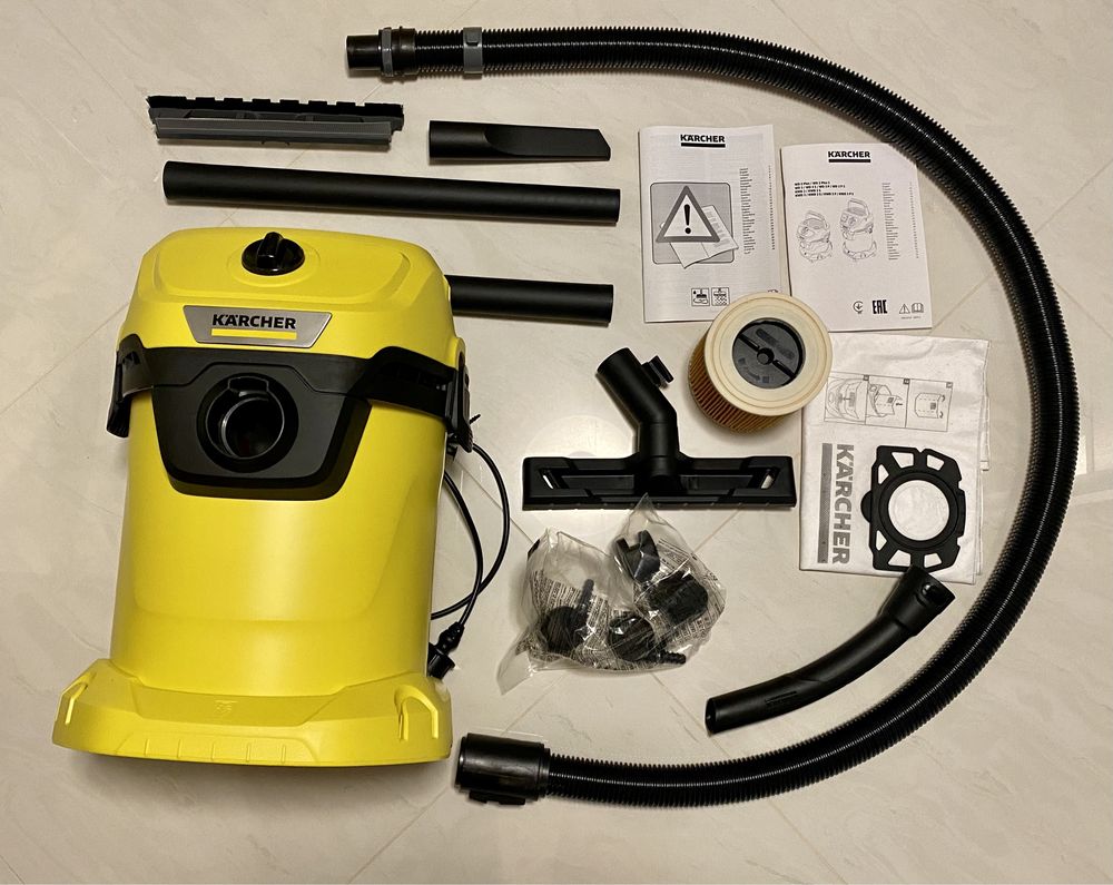 Odkurzacz warsztatowy KARCHER WD 3 1000W bezworkowy nowy model 2022