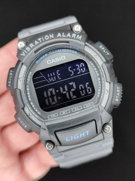 Годинник чоловічий Casio W-736H-8B Вібросигнал Оригінал Гарантія Часы