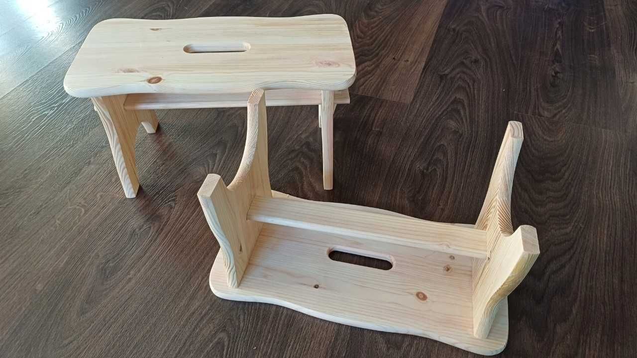 Drewniany Taboret 21 cm Ryczka Podest Do Kuchni Łazienki Dla Dziecka