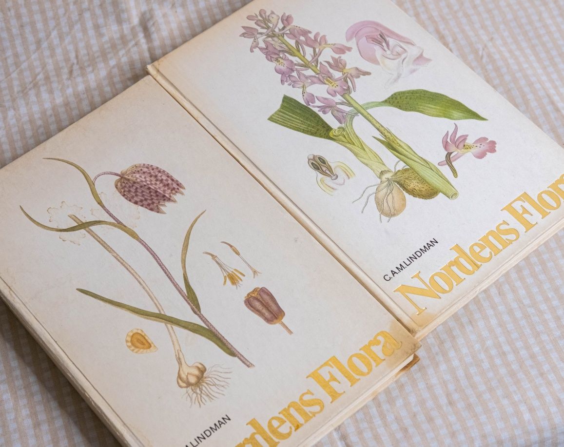 Вінтажні книги 1974 рік Nordens Flora, Швеція. Вінтаж ботаніка рослини