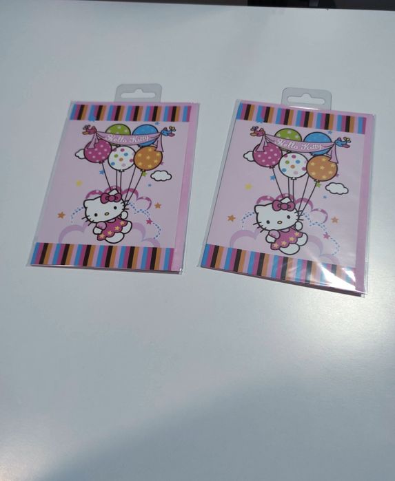 Hello Kitty karnety zaproszenia kotek nr 3 różowe kolorowe